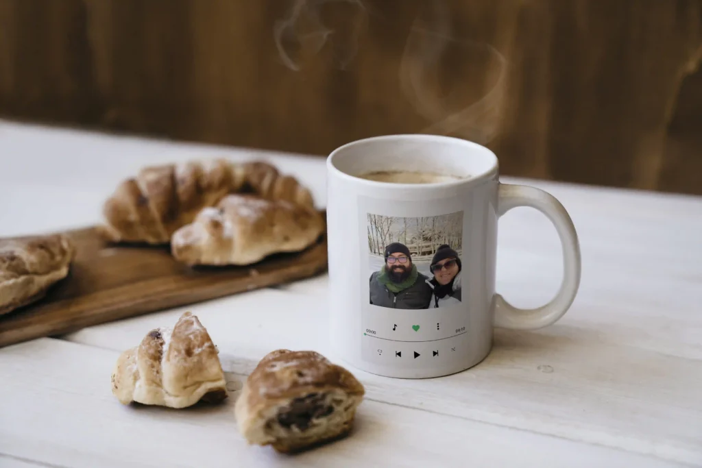 Tazza Mug Personalizzabile "Spotify" Bianco e Nero, 330ml